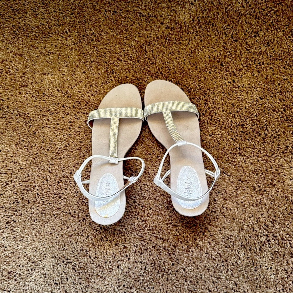 Crystal wedge sandals